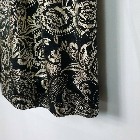 VINTAGE FUNDAMENTAL THINGS SKIRT Womens A-Line Skirt Black Gold Size 8 New - Picture 4 of 9